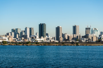 Fototapeta na wymiar Osaka Cityscapes - 大阪の高層ビル群