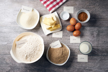 Christmas Cookie Ingredients with Tags (German)