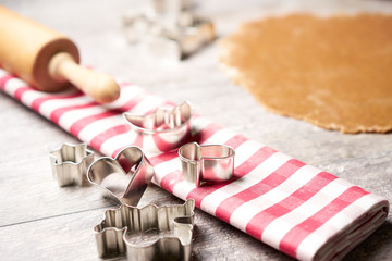 Cookie Cutters ready to be used for Christmas Cookie Dough