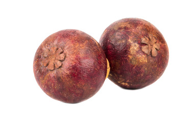 Two mangosteen fruit