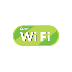 Green WiFi icon is basic vector icon, EPS10