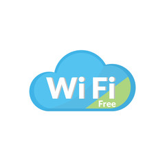 Cloud WiFi icon is basic vector icon, EPS10