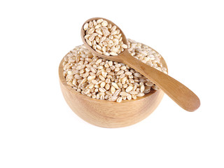 pearls barley grain seed on background
