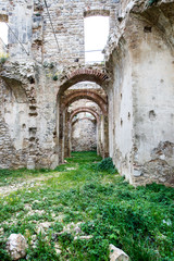 Naklejka premium small village of Roman times, Italy