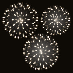 Vector illustration. Fireworks on a dark background