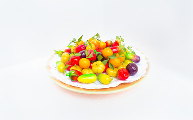 Thai dessert made from soy beans made in the form of fruits and