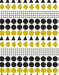 Seamless pattern with graphic geometric elements