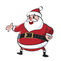 Very Happy Santa Claus Cartoon Isolated Vector Elements.