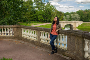 Asian woman posing