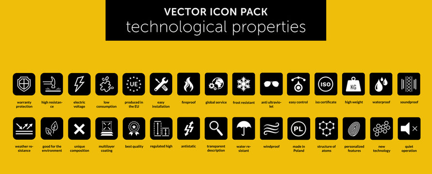 Properties of things VECTOR ICON SET vol. 1