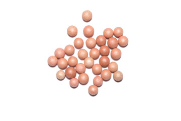 Bronzing pearl make up powder isolated on a white background. Powder Pearls