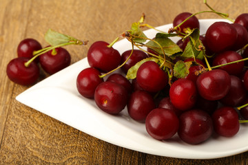 Cherry berries in the bowl