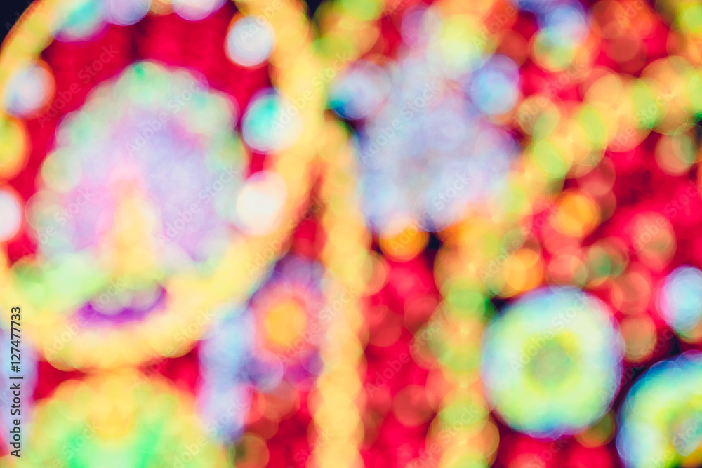 Poster blurred background, abstract colorful bokeh light shape.