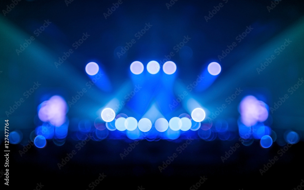 Poster blurred abstract background,bokeh lighting in concert ,music bus