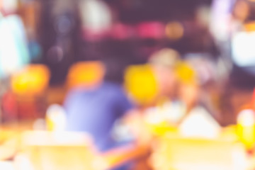 Blurred background ,Customer at restaurant blur background with