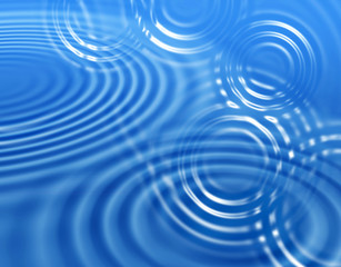 Abstract rings on a water background