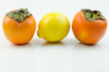 Persimmon and lemon.