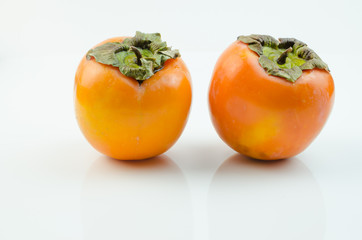 Persimmon on a white background.