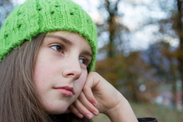 Young girl posing in nature