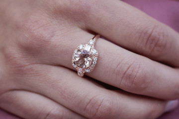 Beautiful luxury ring with gem stone