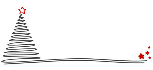 Weihnachtsbaum mit roten Sternen Banner