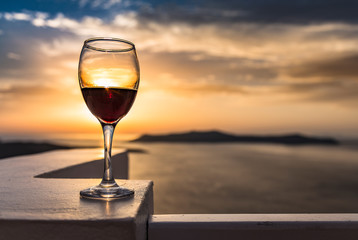 Sonnenuntergang auf Santorini