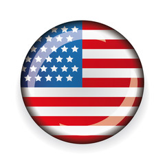 USA flag badge vector