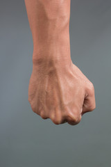 right fist ready to fight