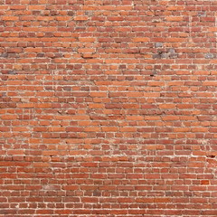 Large Red Brown Old Vintage Brickwall Frame Square Background Te