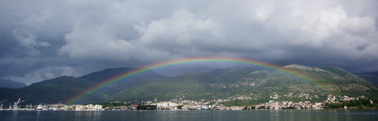 Naklejka na ściany i meble Rainbow, Tivat, Montenegro.