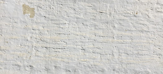 White Wash Shabby Uneven Old Plastered Horizontal Wall Texture B