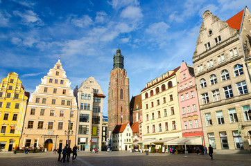 Fototapeta premium old town square in Wroclaw, Poland