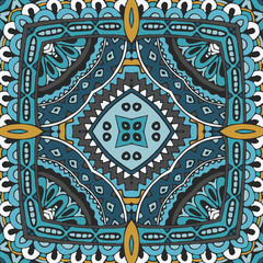 Vector  grunge vintage ethnic seamless pattern