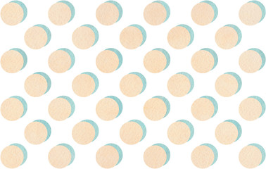 Watercolor polka dot background.