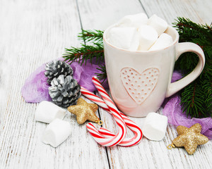 cup of cocoa with marshmallows