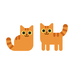 Cartoon ginger cats