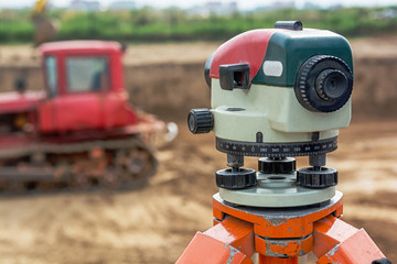 Theodolite on tripod