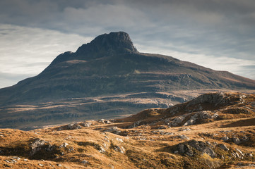 Stac Pollaidh in Assynt, Sutherland, Scotland.