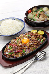 sisig and sinigang, filipino cuisine