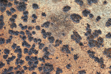 Old corroded surface of the metal plate