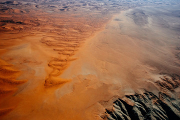 Die rote Namib, Luftaufnahme, Namibia