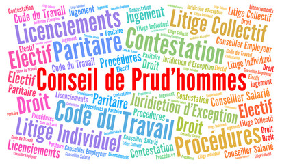 Obraz premium Conseil de Prud'hommes nuage de mots