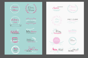 Handdrawn logo elements
