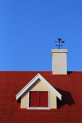 風見鶏のある屋根