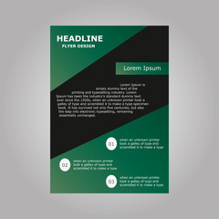 vector green flyer brochure design