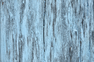 Old blue weathered distressed wood oak plank background