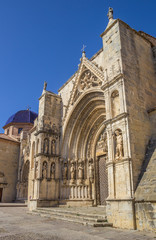 Fototapeta na wymiar Entrance to the church of Santa Maria la Major of Morella