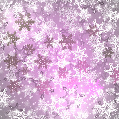 Abstract winter background with snowflakes