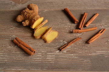 Ginger and cinnamon 