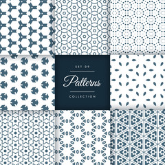 amazing set of abstract patterns in floral style. Patterns colle